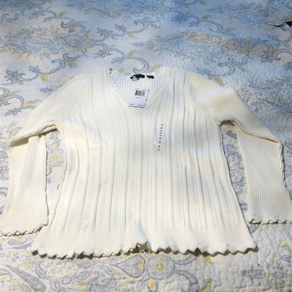 Women's Cream Colored Sweater Size 2X BNWT - Picture 2 of 8